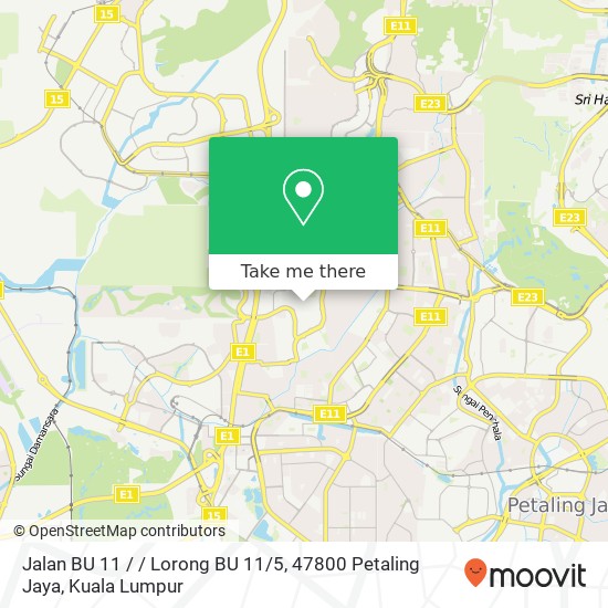 Jalan BU 11 / / Lorong BU 11 / 5, 47800 Petaling Jaya map