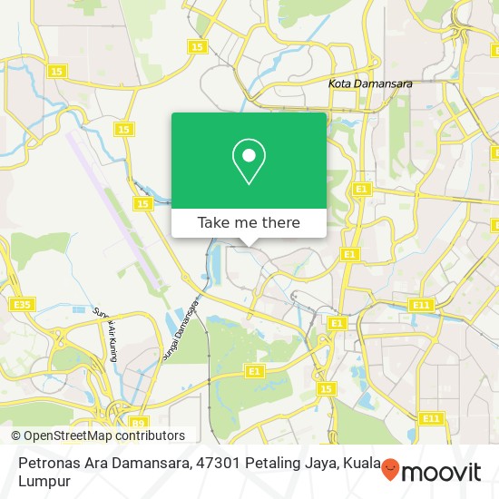 Petronas Ara Damansara, 47301 Petaling Jaya map