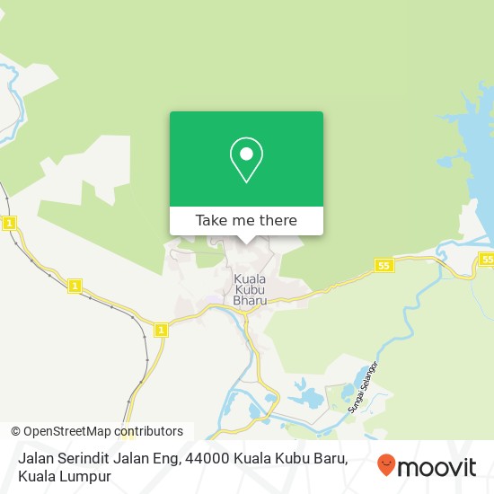 Jalan Serindit Jalan Eng, 44000 Kuala Kubu Baru map