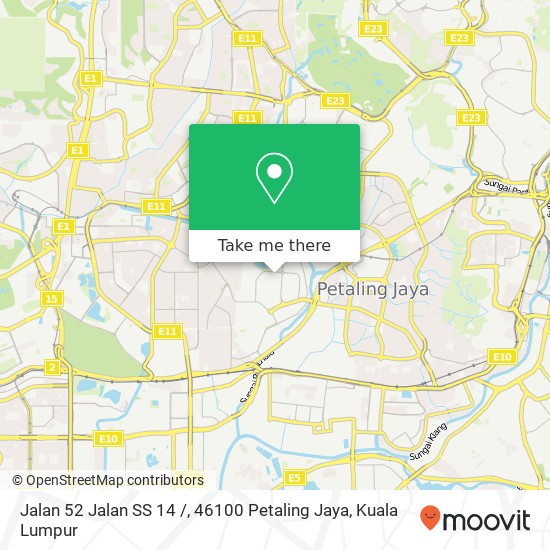 Peta Jalan 52 Jalan SS 14 /, 46100 Petaling Jaya