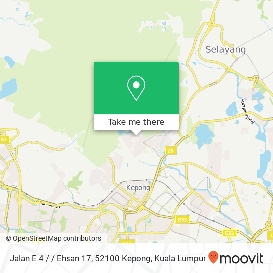 Jalan E 4 / / Ehsan 17, 52100 Kepong map