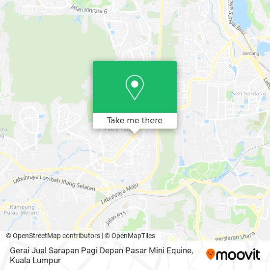 Gerai Jual Sarapan Pagi Depan Pasar Mini Equine map