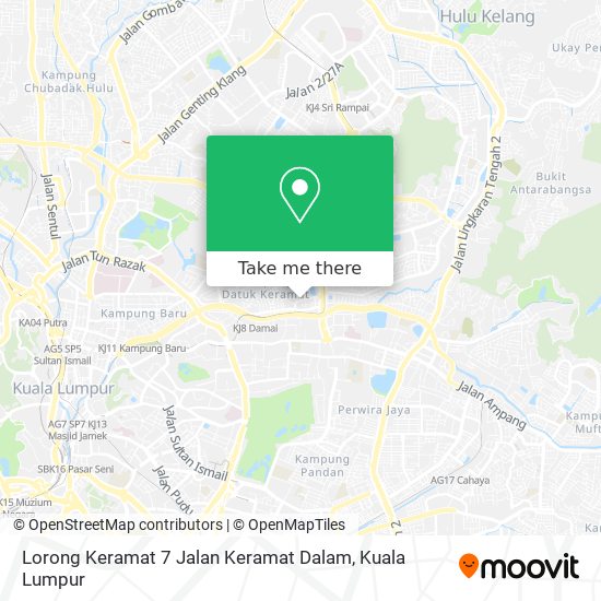 Peta Lorong Keramat 7 Jalan Keramat Dalam