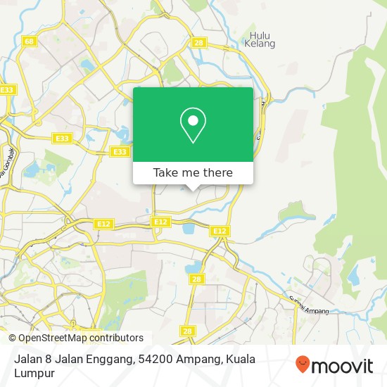 Peta Jalan 8 Jalan Enggang, 54200 Ampang