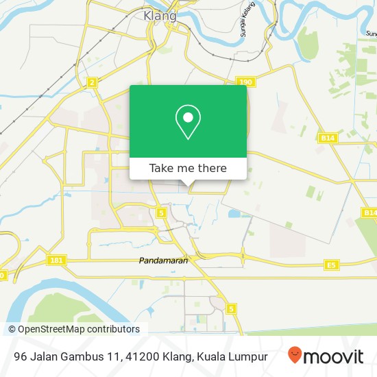 Peta 96 Jalan Gambus 11, 41200 Klang
