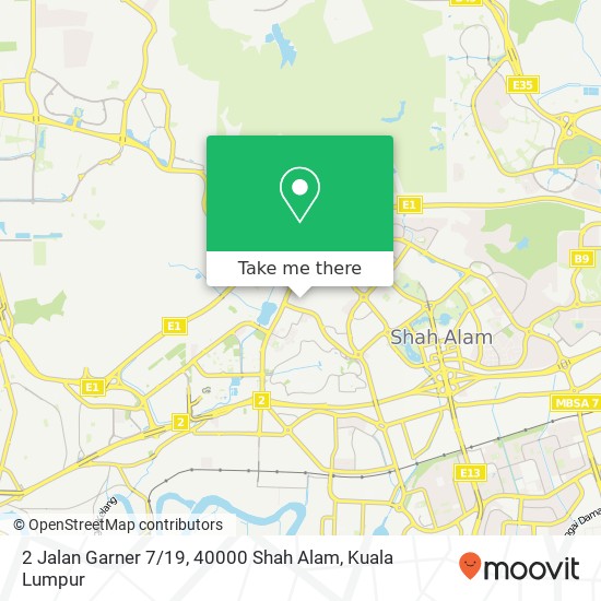 Peta 2 Jalan Garner 7 / 19, 40000 Shah Alam