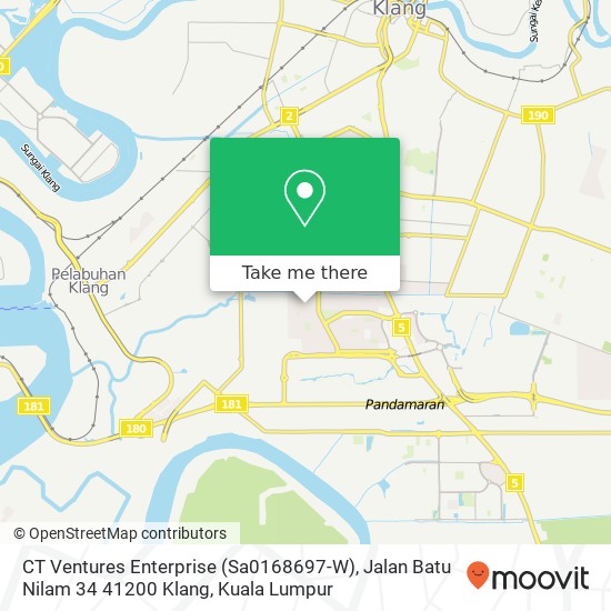 CT Ventures Enterprise (Sa0168697-W), Jalan Batu Nilam 34 41200 Klang map