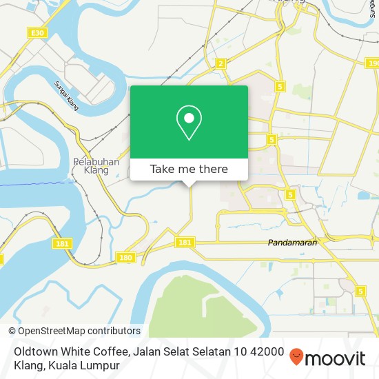 Oldtown White Coffee, Jalan Selat Selatan 10 42000 Klang map