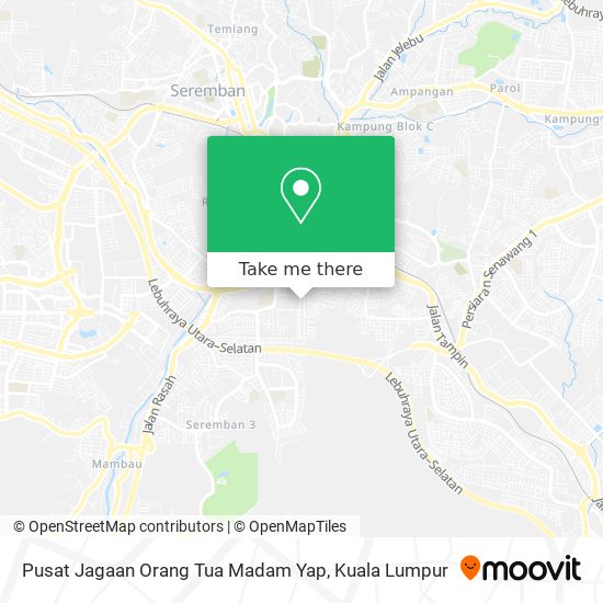 Pusat Jagaan Orang Tua Madam Yap map