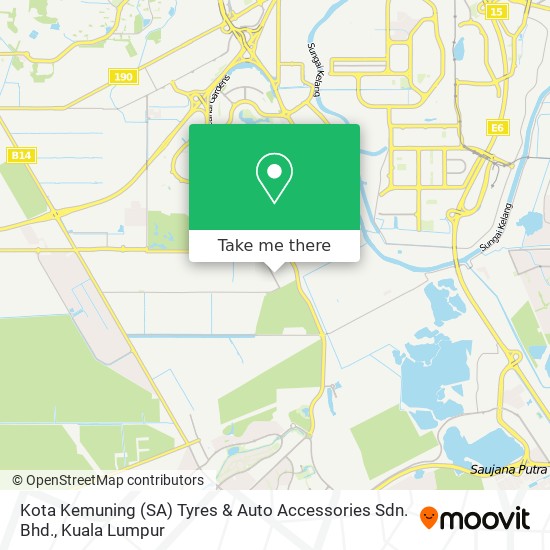 Peta Kota Kemuning (SA) Tyres & Auto Accessories Sdn. Bhd.