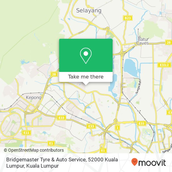 Bridgemaster Tyre & Auto Service, 52000 Kuala Lumpur map