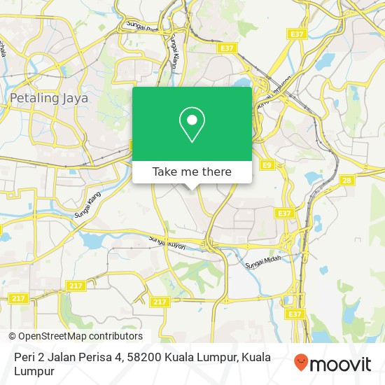 Peta Peri 2 Jalan Perisa 4, 58200 Kuala Lumpur