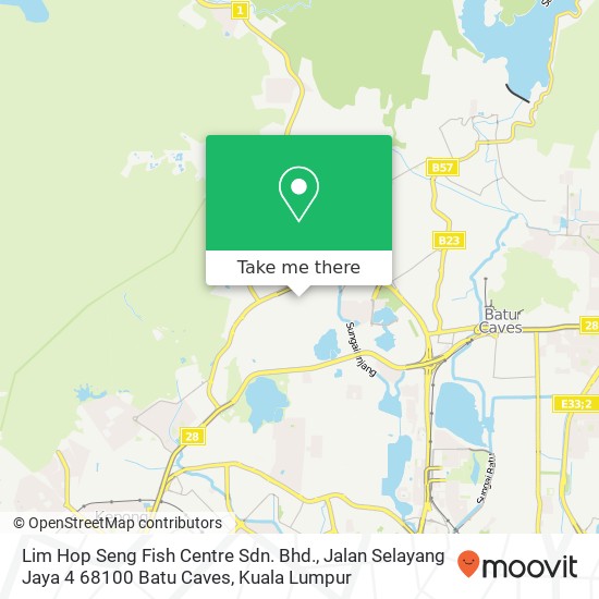 Peta Lim Hop Seng Fish Centre Sdn. Bhd., Jalan Selayang Jaya 4 68100 Batu Caves
