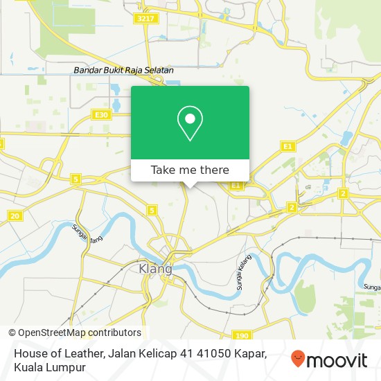 House of Leather, Jalan Kelicap 41 41050 Kapar map
