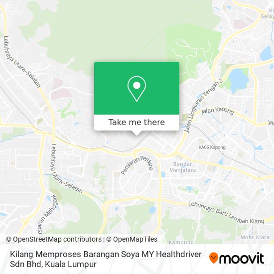 Peta Kilang Memproses Barangan Soya MY Healthdriver Sdn Bhd