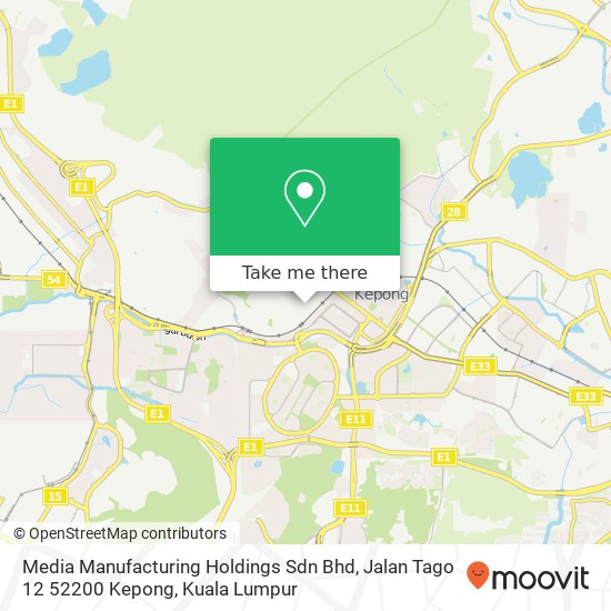 Peta Media Manufacturing Holdings Sdn Bhd, Jalan Tago 12 52200 Kepong