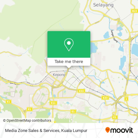 Media Zone Sales & Services map
