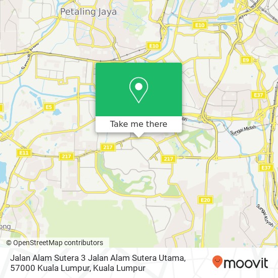 Peta Jalan Alam Sutera 3 Jalan Alam Sutera Utama, 57000 Kuala Lumpur