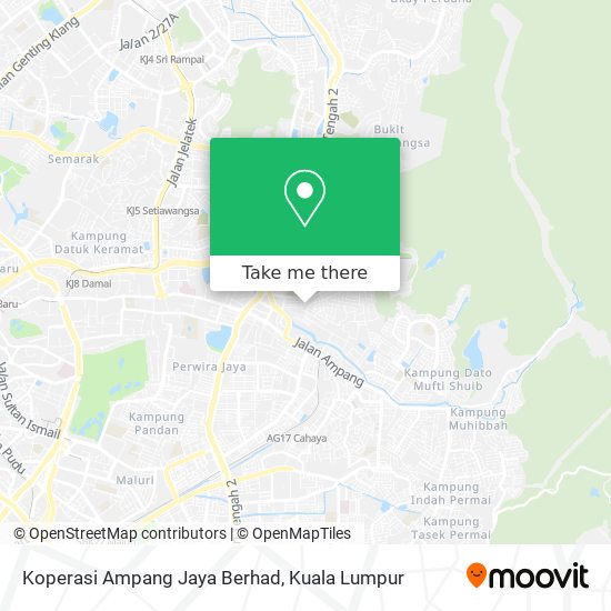 Peta Koperasi Ampang Jaya Berhad