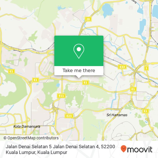 Peta Jalan Denai Selatan 5 Jalan Denai Selatan 4, 52200 Kuala Lumpur