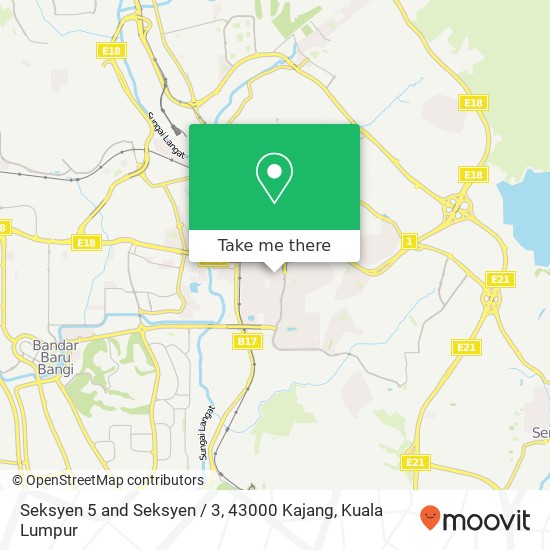 Peta Seksyen 5 and Seksyen / 3, 43000 Kajang