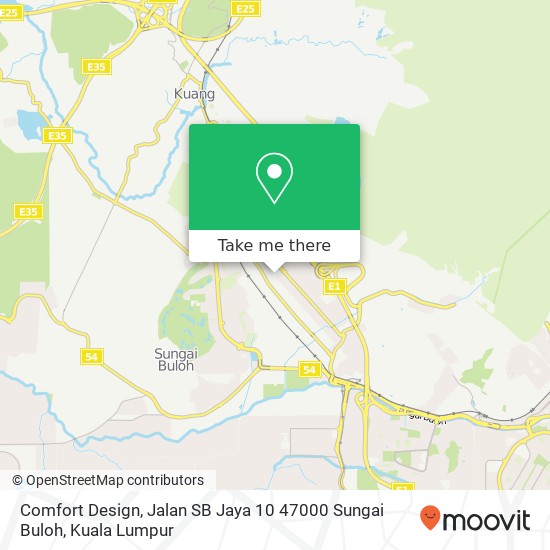 Comfort Design, Jalan SB Jaya 10 47000 Sungai Buloh map