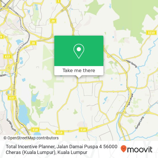 Peta Total Incentive Planner, Jalan Damai Puspa 4 56000 Cheras (Kuala Lumpur)