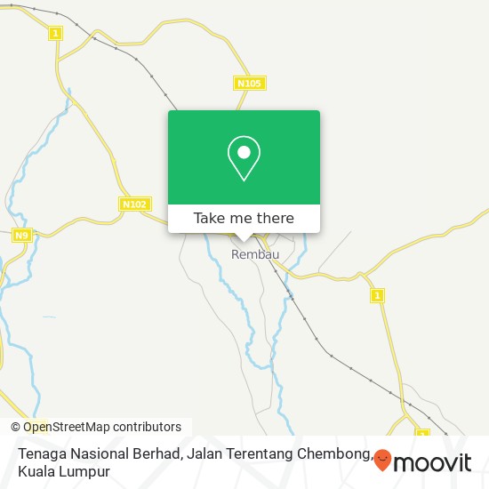 Tenaga Nasional Berhad, Jalan Terentang Chembong map