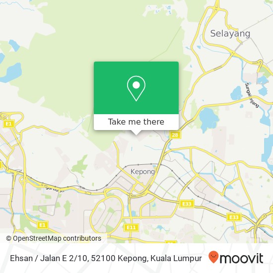 Peta Ehsan / Jalan E 2 / 10, 52100 Kepong