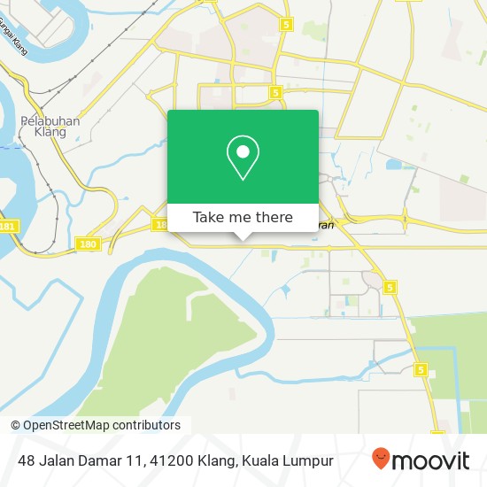 Peta 48 Jalan Damar 11, 41200 Klang