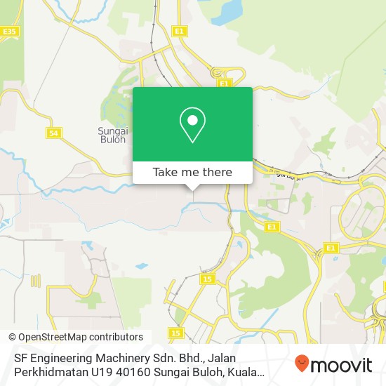 SF Engineering Machinery Sdn. Bhd., Jalan Perkhidmatan U19 40160 Sungai Buloh map