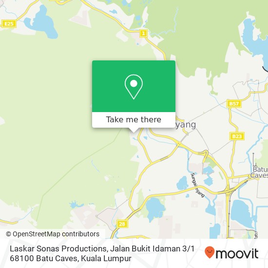 Laskar Sonas Productions, Jalan Bukit Idaman 3 / 1 68100 Batu Caves map