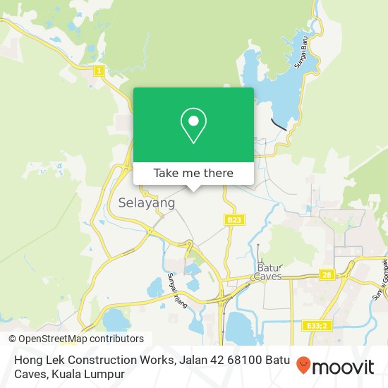 Hong Lek Construction Works, Jalan 42 68100 Batu Caves map