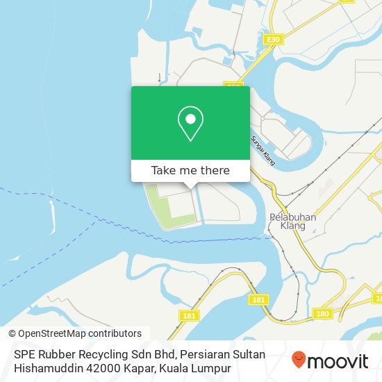 SPE Rubber Recycling Sdn Bhd, Persiaran Sultan Hishamuddin 42000 Kapar map