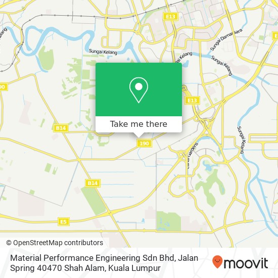 Material Performance Engineering Sdn Bhd, Jalan Spring 40470 Shah Alam map