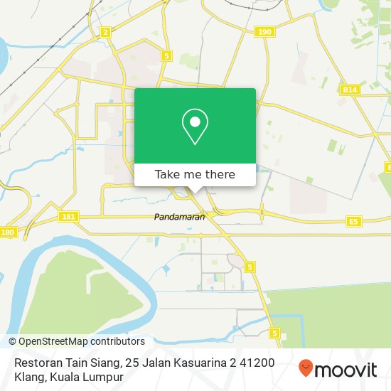 Peta Restoran Tain Siang, 25 Jalan Kasuarina 2 41200 Klang