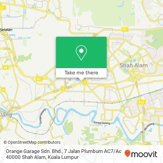 Peta Orange Garage Sdn. Bhd., 7 Jalan Plumbum AC7 / Ac 40000 Shah Alam