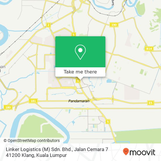 Peta Linker Logistics (M) Sdn. Bhd., Jalan Cemara 7 41200 Klang