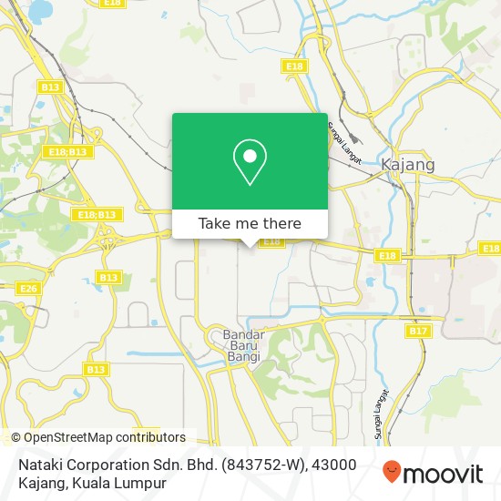 Nataki Corporation Sdn. Bhd. (843752-W), 43000 Kajang map