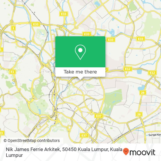 Nik James Ferrie Arkitek, 50450 Kuala Lumpur map