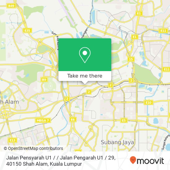 Jalan Pensyarah U1 / / Jalan Pengarah U1 / 29, 40150 Shah Alam map