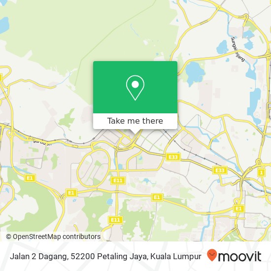 Peta Jalan 2 Dagang, 52200 Petaling Jaya