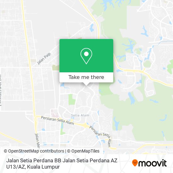 Jalan Setia Perdana BB Jalan Setia Perdana AZ U13 / AZ map