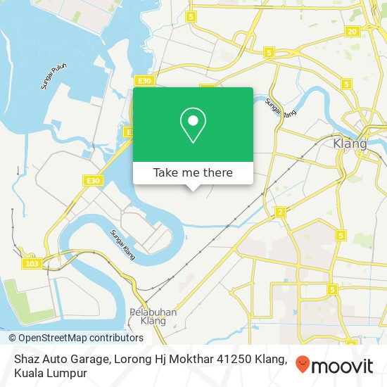 Peta Shaz Auto Garage, Lorong Hj Mokthar 41250 Klang