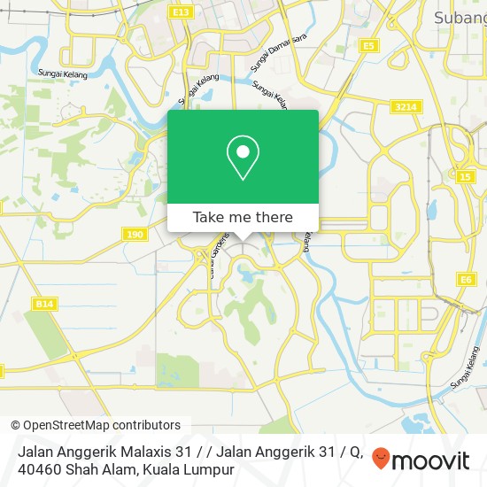 Peta Jalan Anggerik Malaxis 31 / / Jalan Anggerik 31 / Q, 40460 Shah Alam