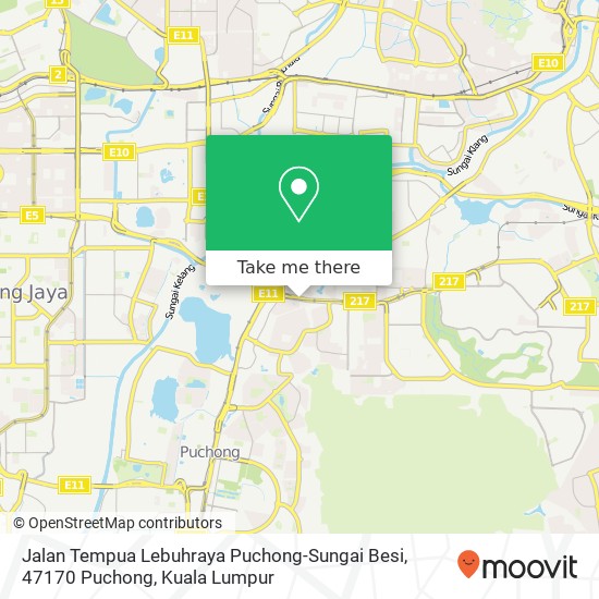 Jalan Tempua Lebuhraya Puchong-Sungai Besi, 47170 Puchong map