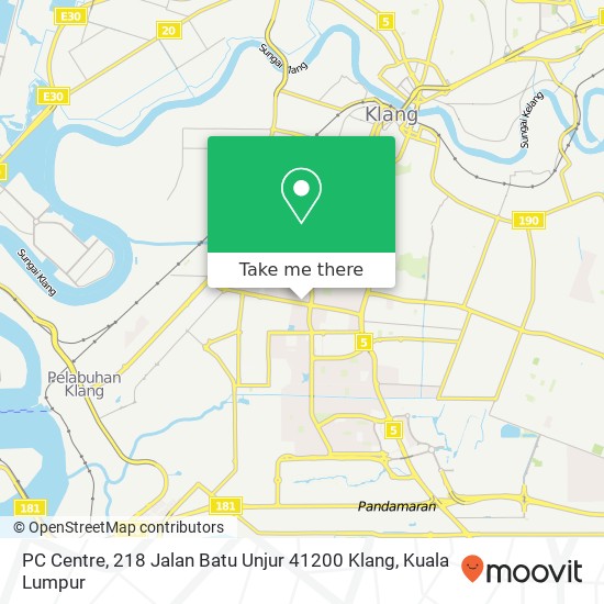PC Centre, 218 Jalan Batu Unjur 41200 Klang map