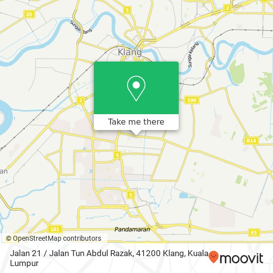 Peta Jalan 21 / Jalan Tun Abdul Razak, 41200 Klang