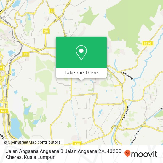 Peta Jalan Angsana Angsana 3 Jalan Angsana 2A, 43200 Cheras