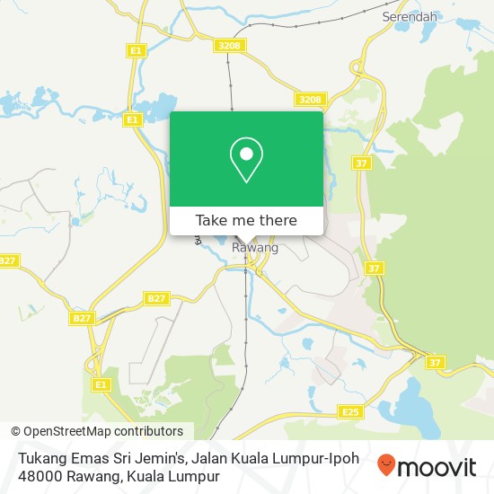Peta Tukang Emas Sri Jemin's, Jalan Kuala Lumpur-Ipoh 48000 Rawang